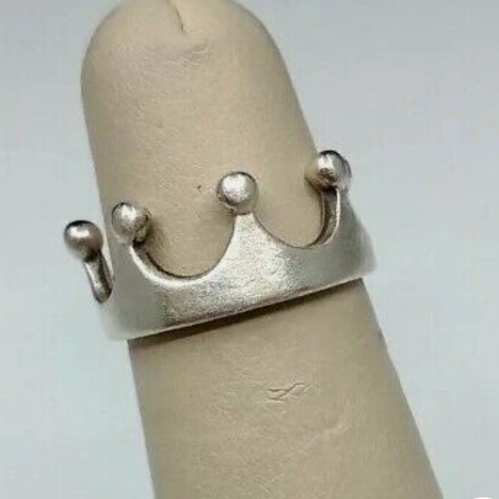 James Avery Sterling Silver Princess Crown Ring in Size 14